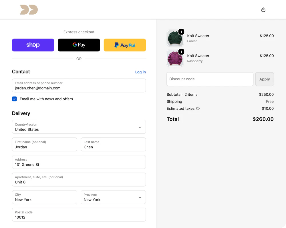 Shopify Checkout